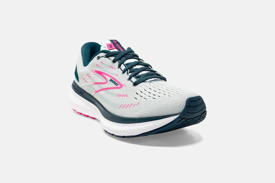 Brooks Glycerin 19 Road Running Shoes Womens White/Pink 507649-XSF